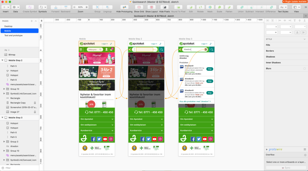 Prototype in Sketch