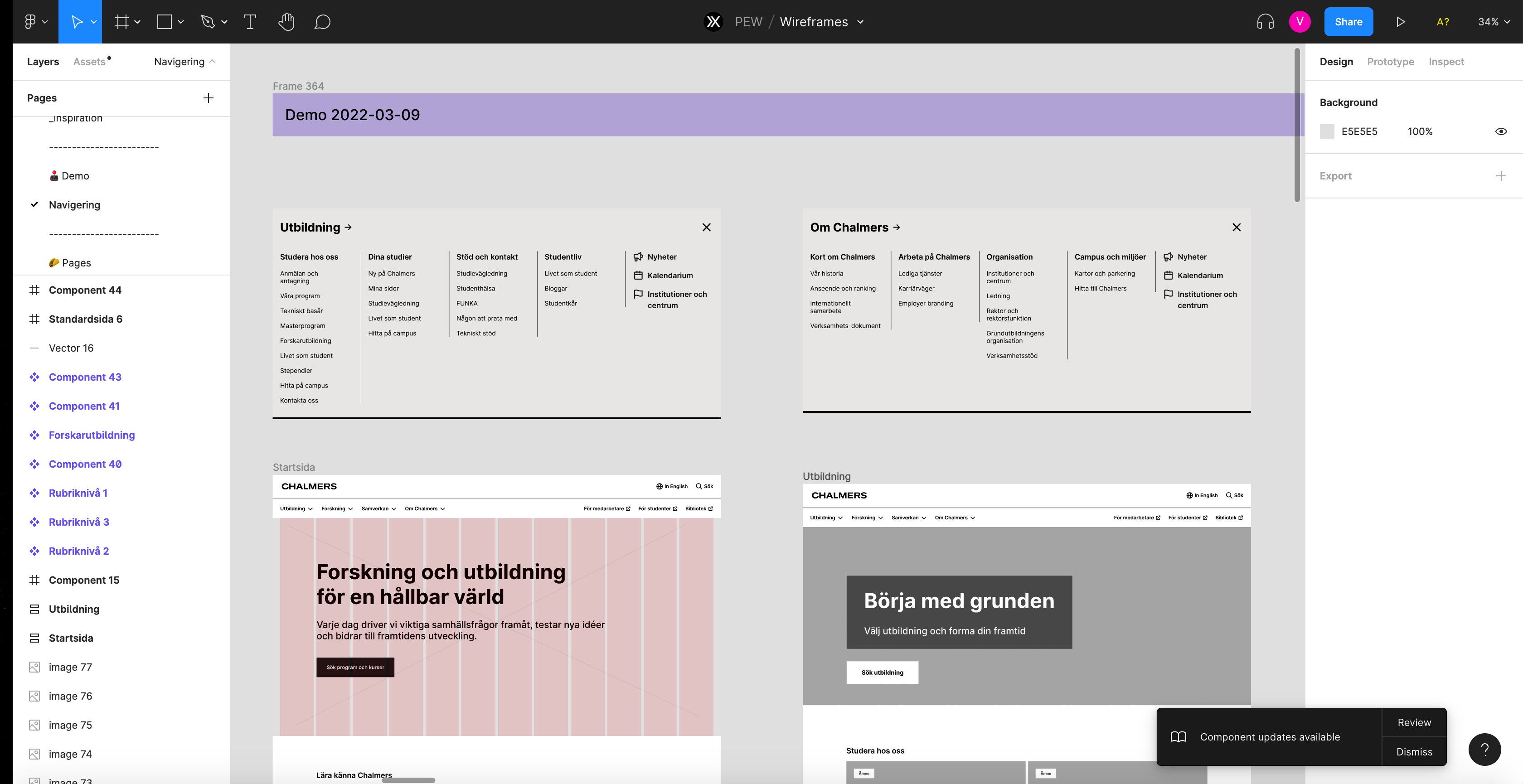 Wireframe example in Figma